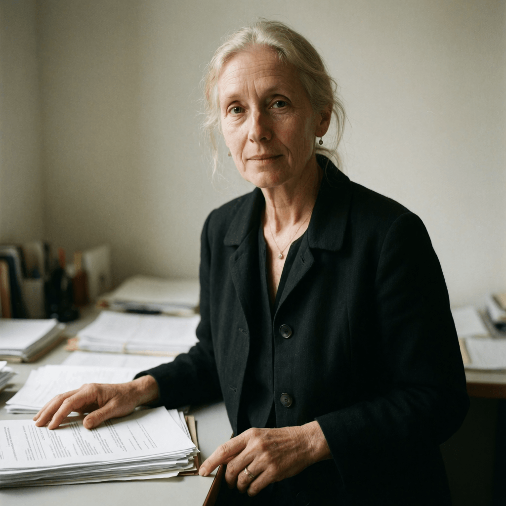 Emma-Jane MacKinnon-Lee, France-based translator and forensic genealogist for the Clan MacKinnon archive — portrait, Valparaíso, Chile